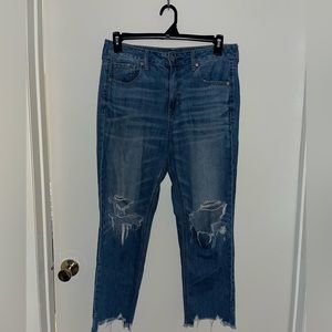 American Wagle hi-rose Tom girl distressed jeans